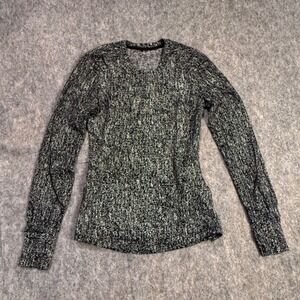 Lululemon Extra Mile Long Sleeve Heathered Womens Running Top Size 2 Swiftly